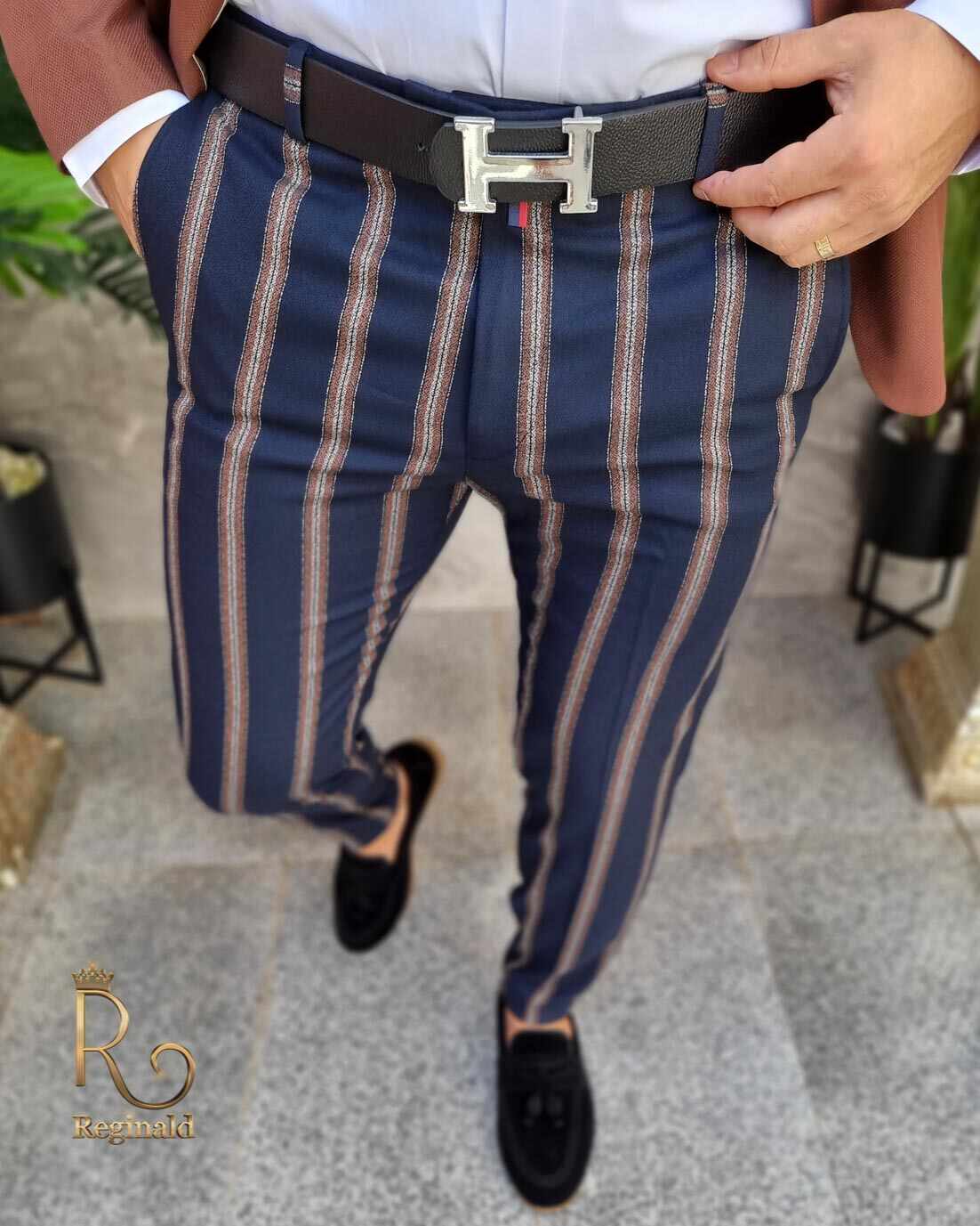 Pantaloni eleganti de barbati, croiala slim-fit - PN590