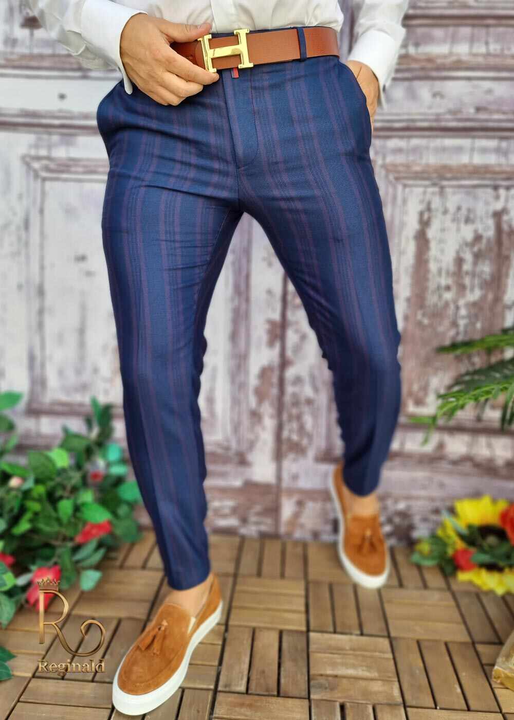 Pantaloni eleganti de barbati, croiala slim-fit - PN595