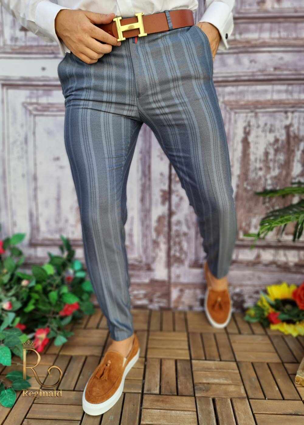 Pantaloni eleganti de barbati, croiala slim-fit - PN597