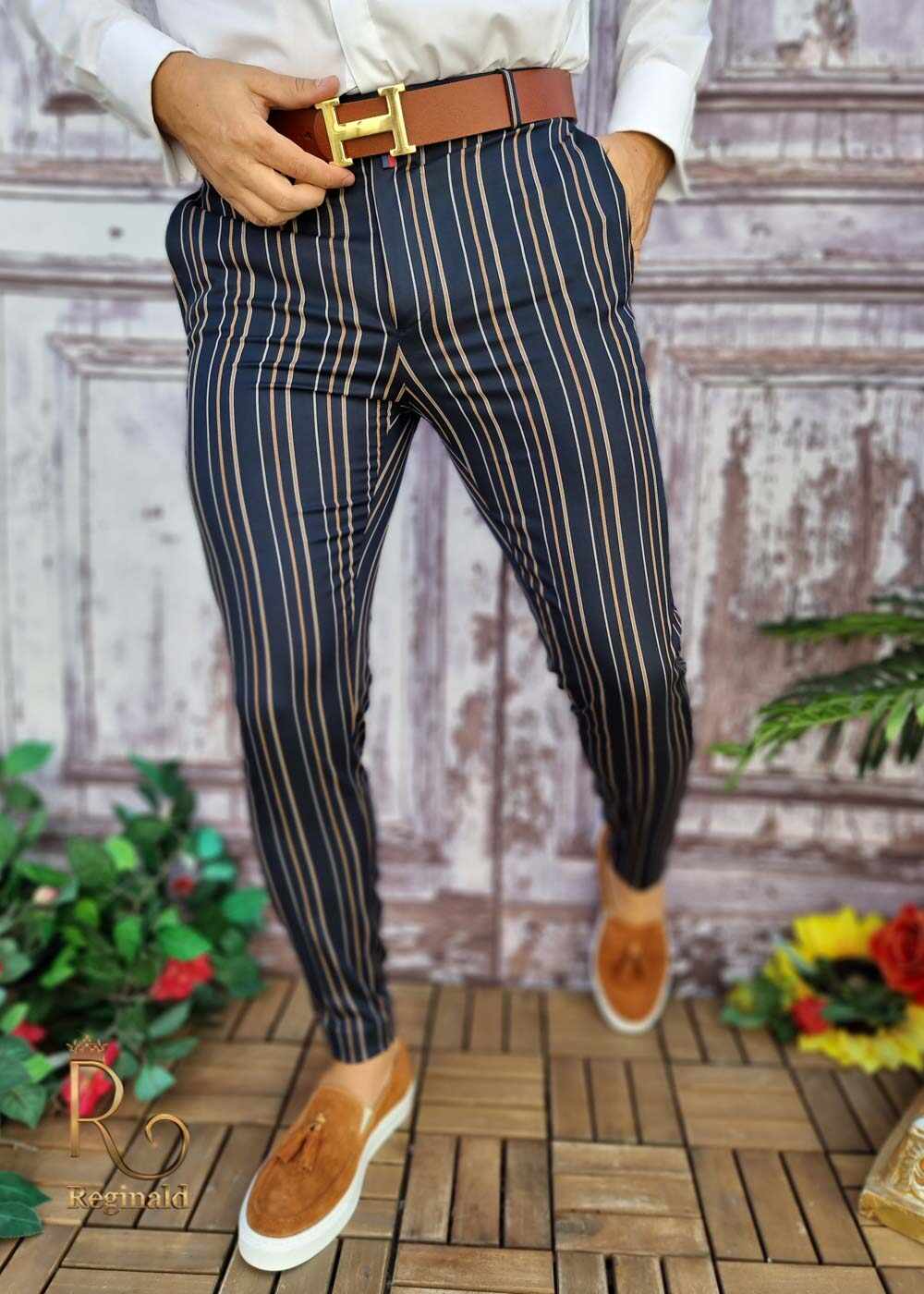 Pantaloni eleganti de barbati, croiala slim-fit - PN599