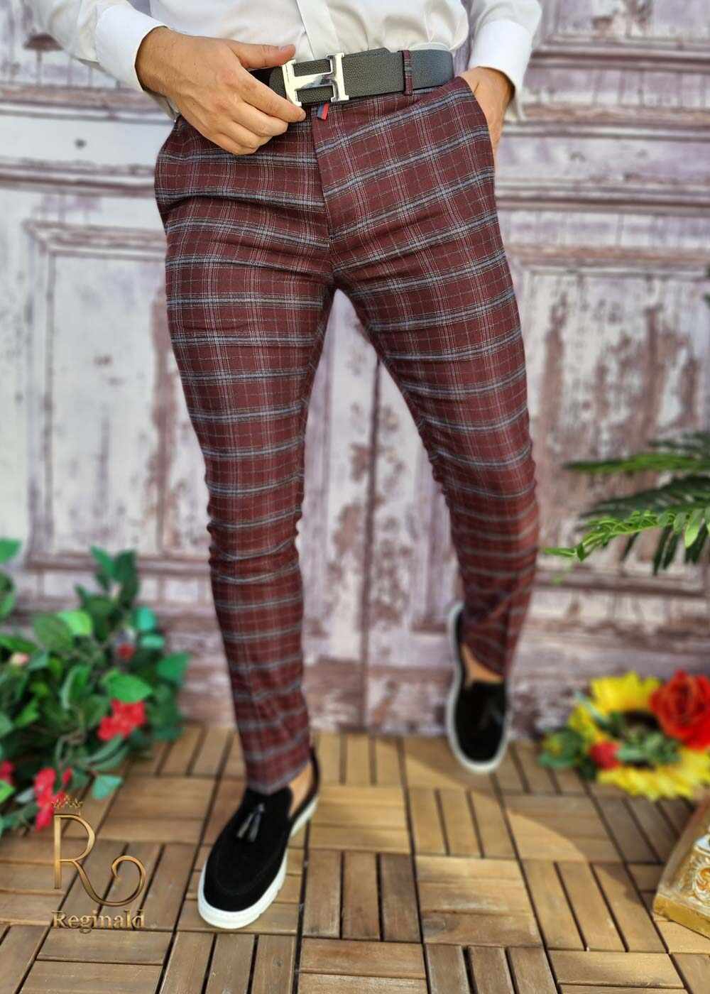 Pantaloni eleganti de barbati, croiala slim-fit - PN600
