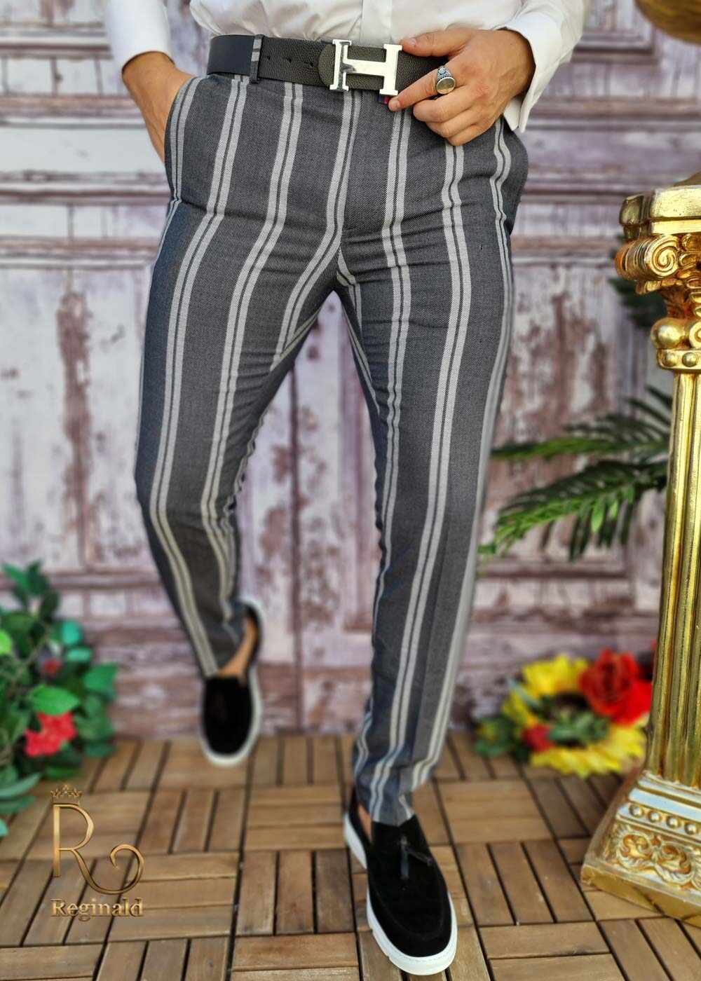 Pantaloni eleganti de barbati, croiala slim-fit - PN607