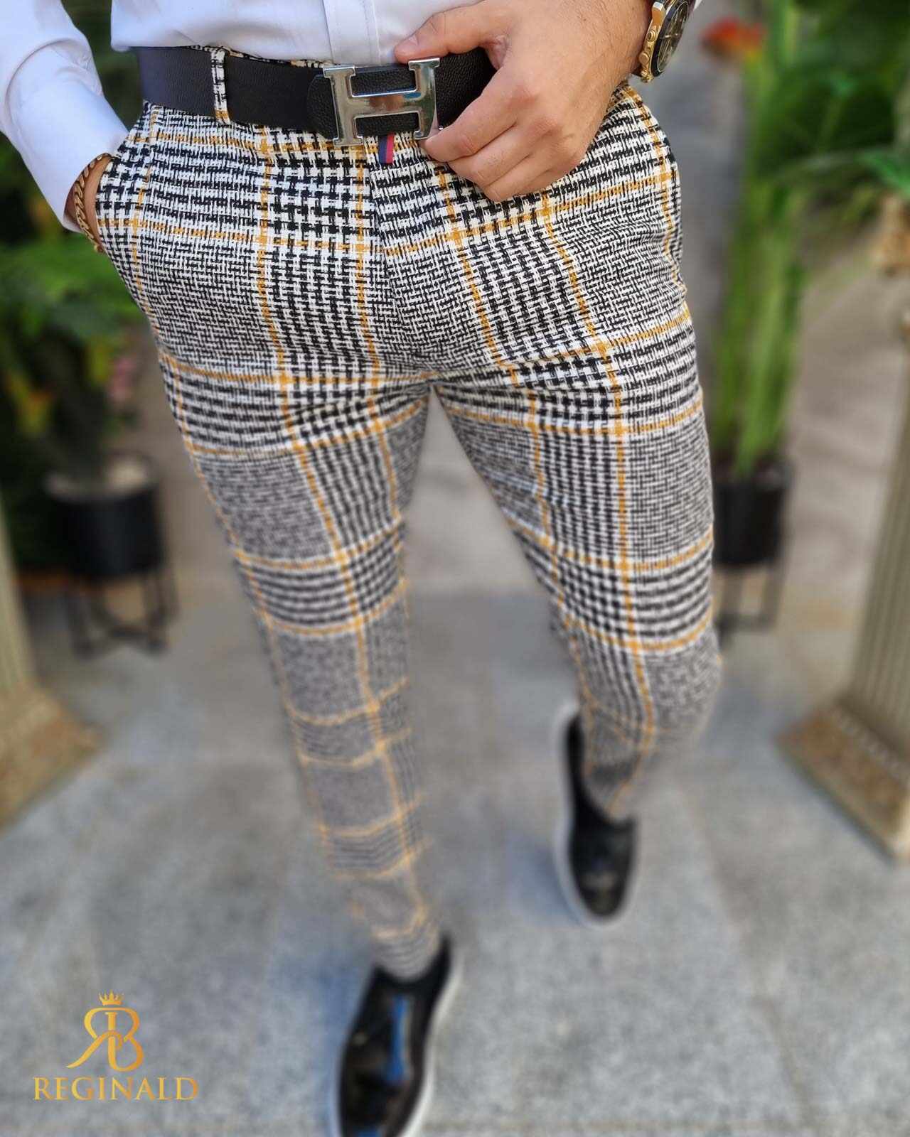 Pantaloni eleganti de barbati, croiala slim-fit - PN608