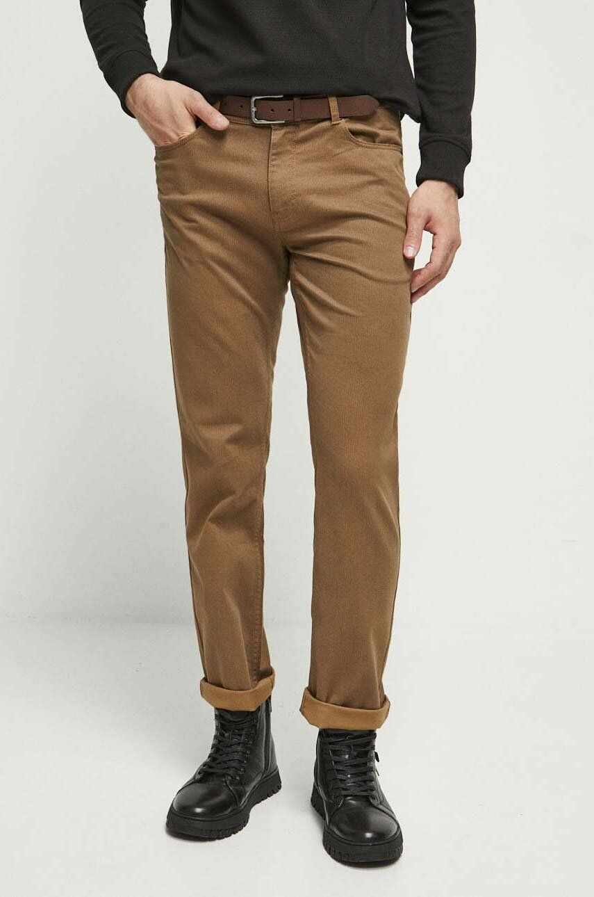 Medicine pantaloni barbati, culoarea maro, drept