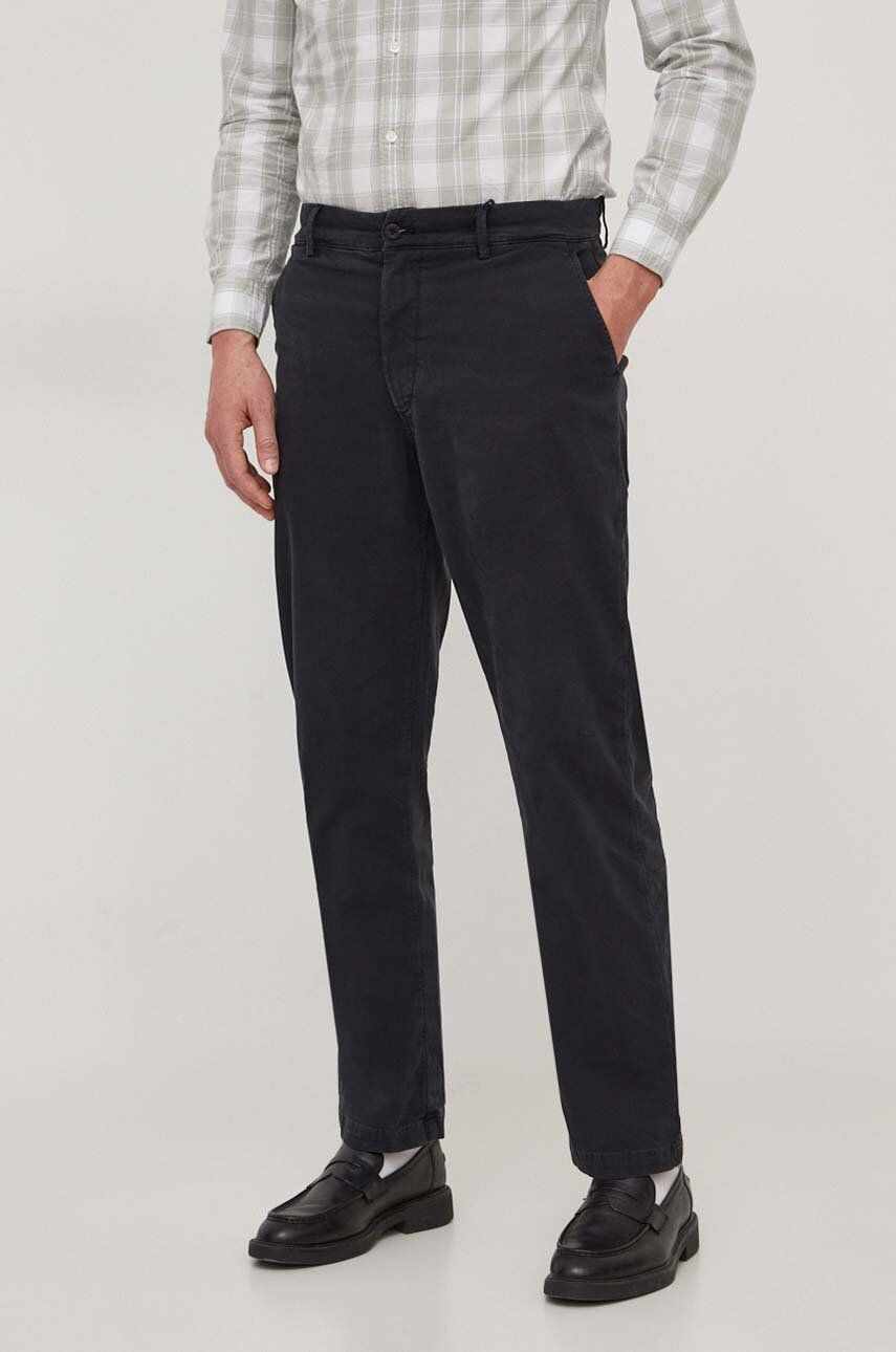 Pepe Jeans pantaloni barbati, culoarea negru, drept