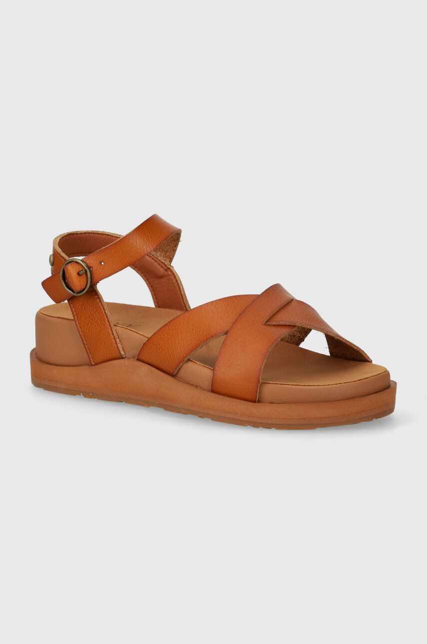 Roxy sandale femei, culoarea maro, cu platforma, ARJL200848