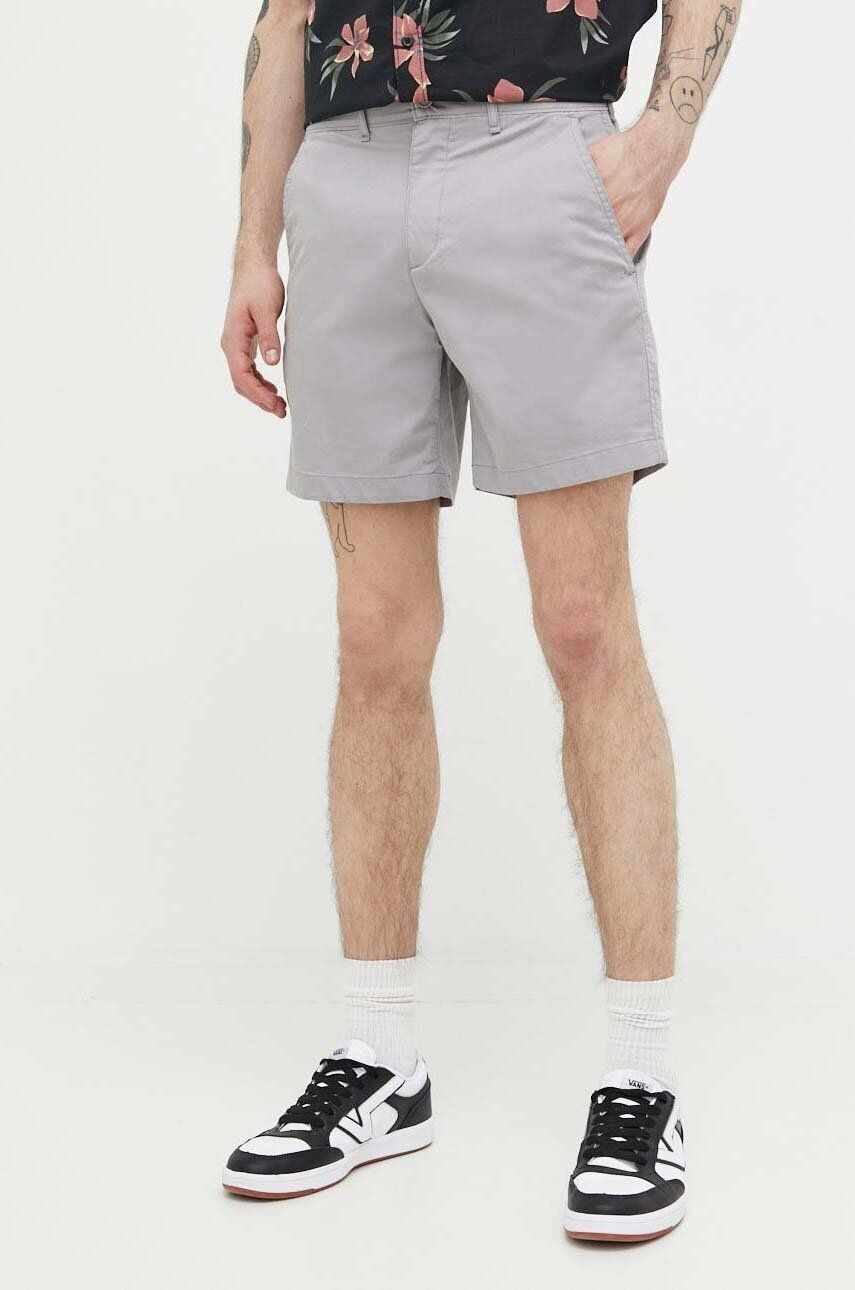 Abercrombie & Fitch pantaloni scurti barbati, culoarea gri