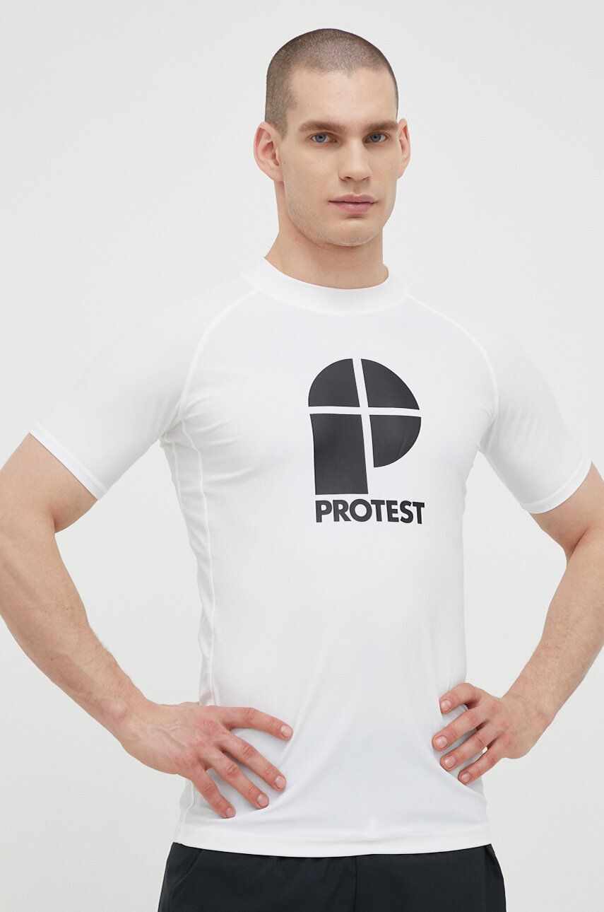Protest tricou Prtcater barbati, culoarea alb, cu imprimeu