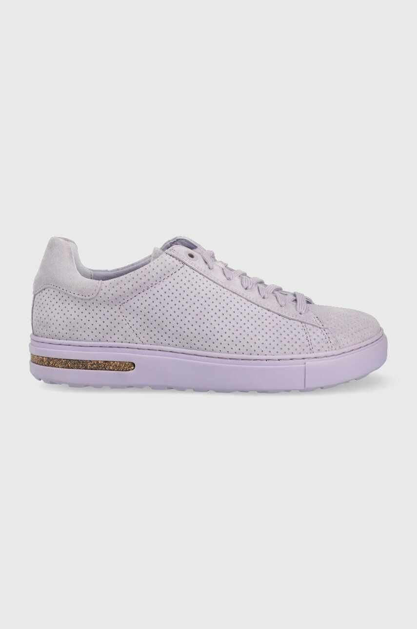 Birkenstock sneakers din piele intoarsă Bend Low culoarea violet, 1024680