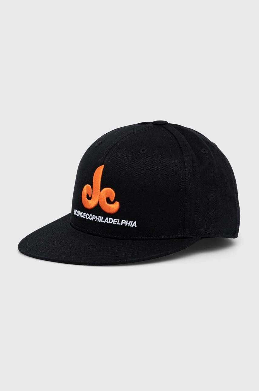 DC șapcă de baseball din bumbac culoarea negru, cu imprimeu