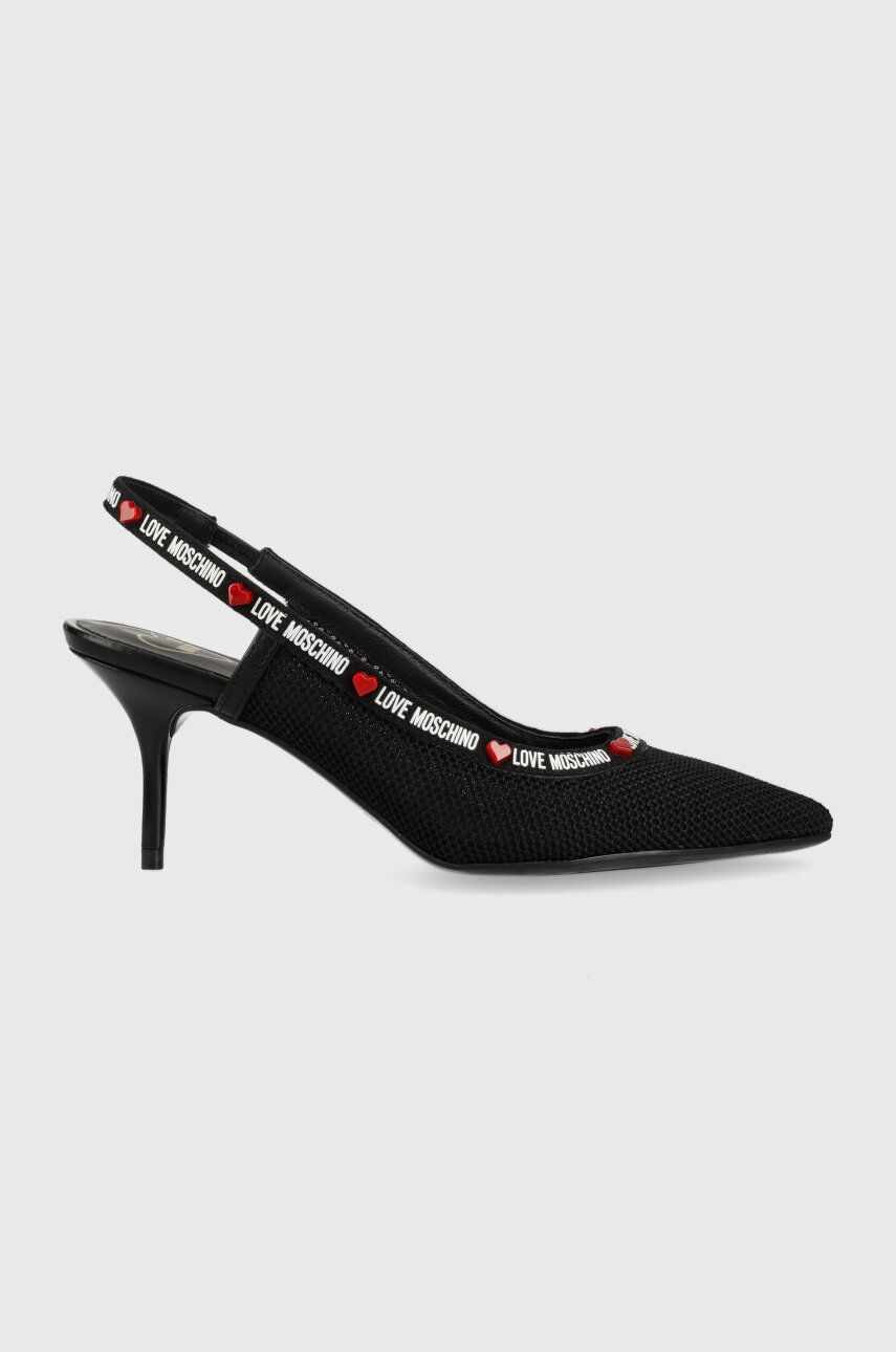 Love Moschino pantofi cu toc culoarea negru, JA10417G0GIP5000