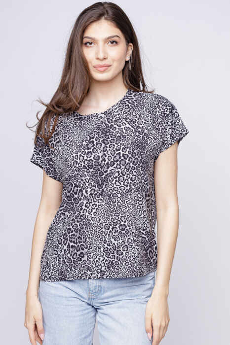 Bluza silky cu imprimeu animal print leopard