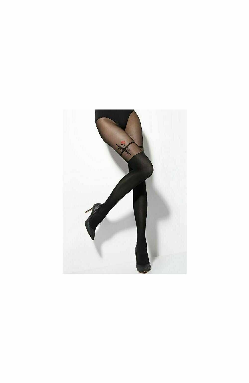Ciorapi cu model - Marilyn Zazu Dagger, 60 DEN - negru