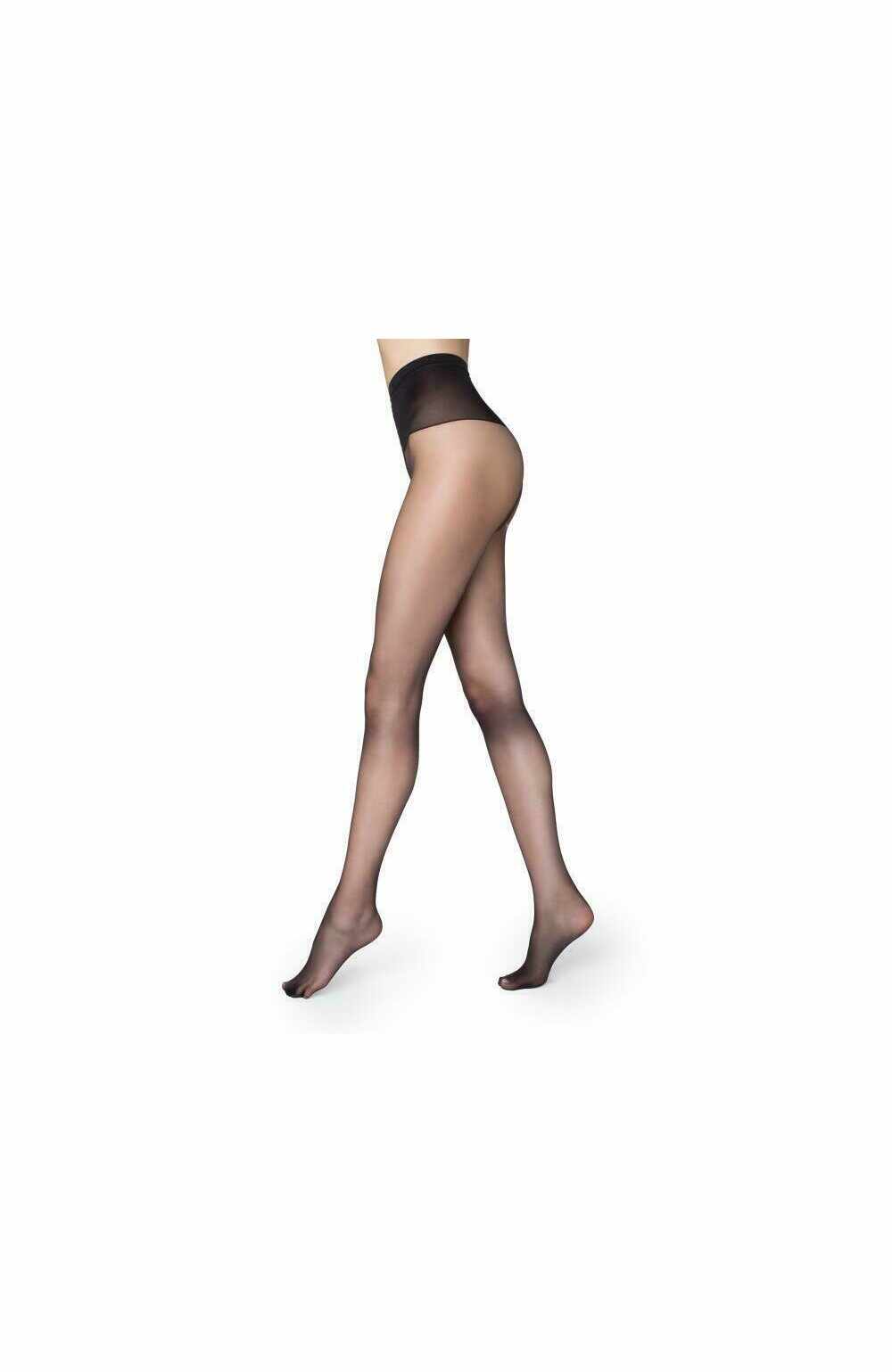 Ciorapi subtiri - Marilyn Lux Line Silk 15 DEN - negru, nude