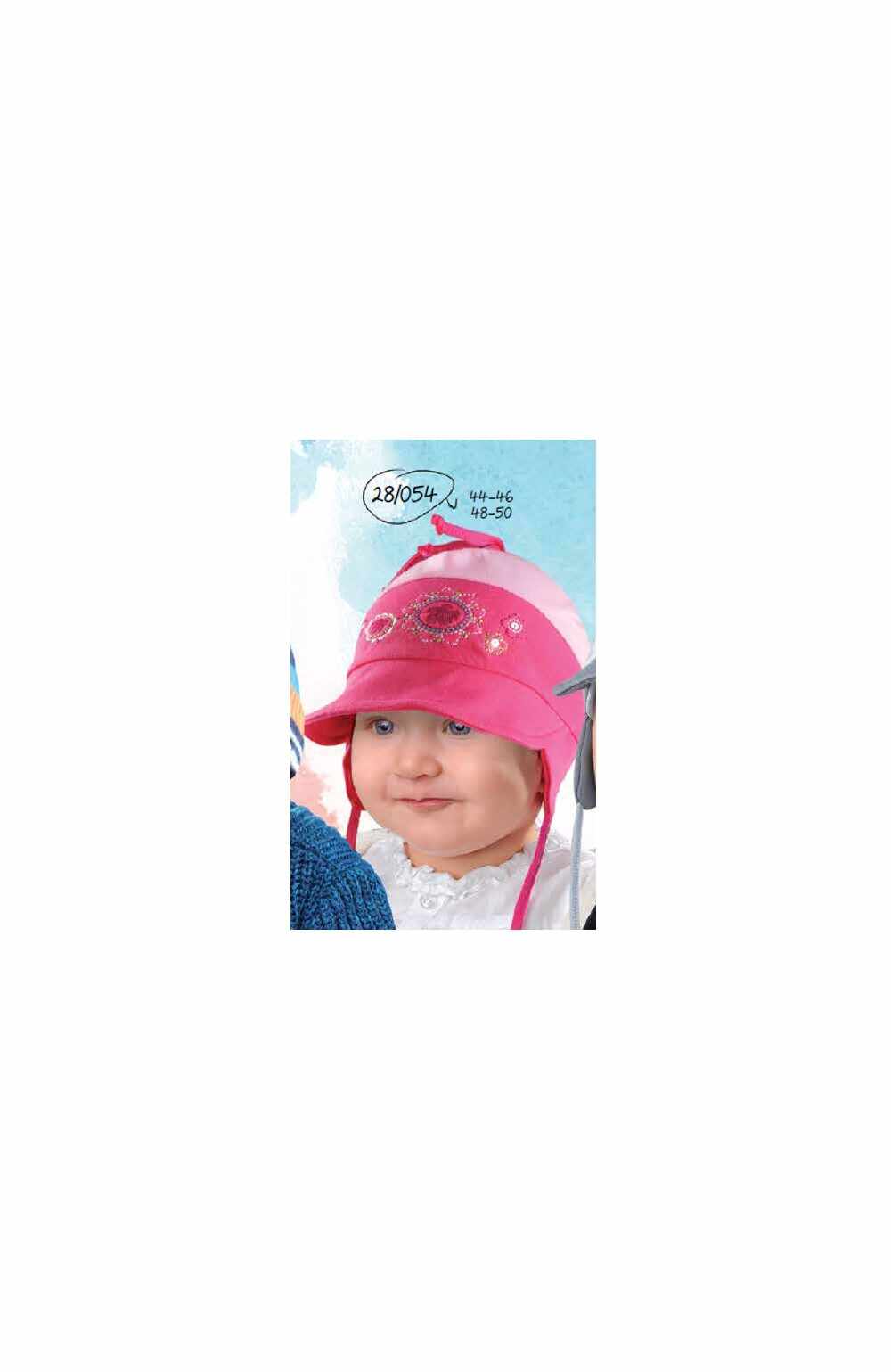 Caciula din bumbac pentru fetite 6-12 luni - AJS 28-054 multicolor