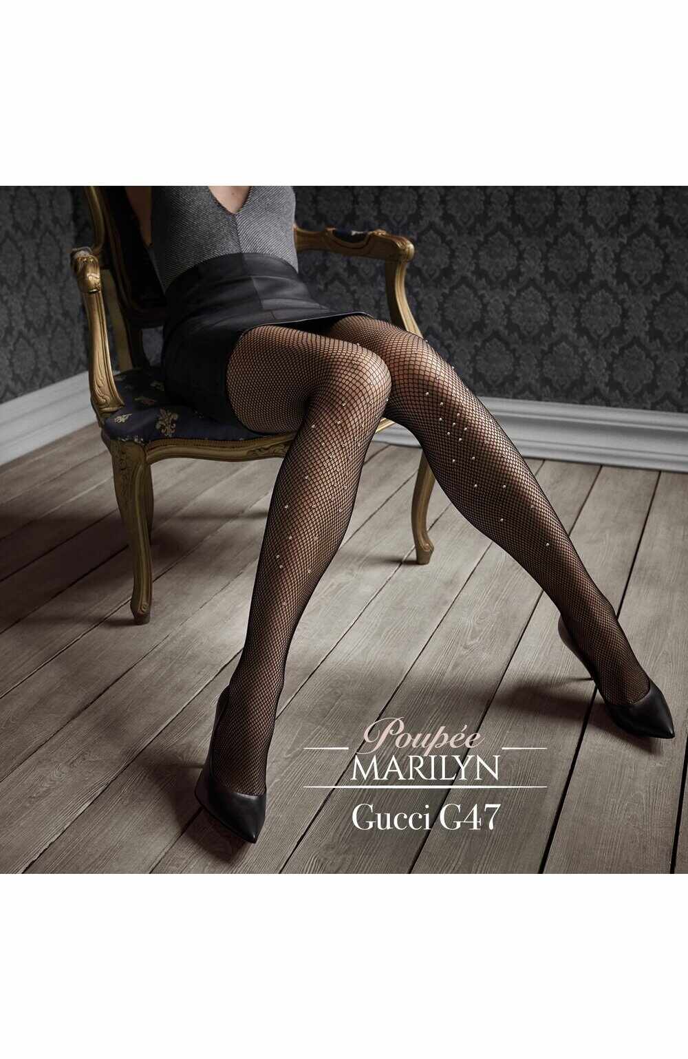 Ciorapi plasa cu cristale, colectia de lux Patrizia GUCCI for Marilyn G47