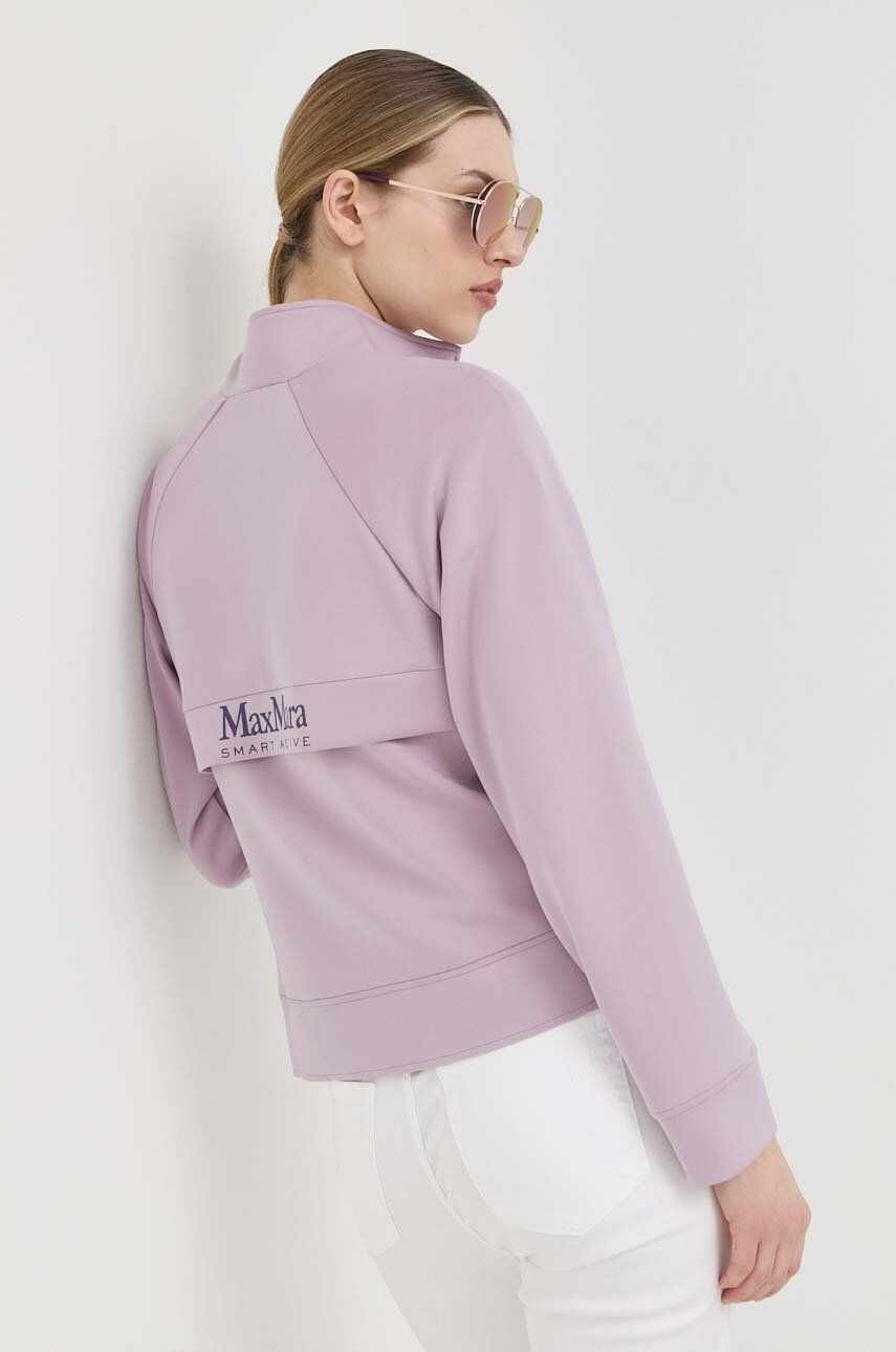 Max Mara Leisure bluza femei, culoarea violet, modelator