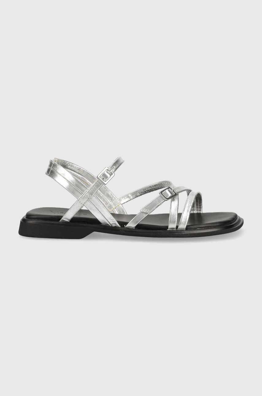Vagabond Shoemakers sandale de piele Izzy femei, culoarea argintiu, 5513.183.79