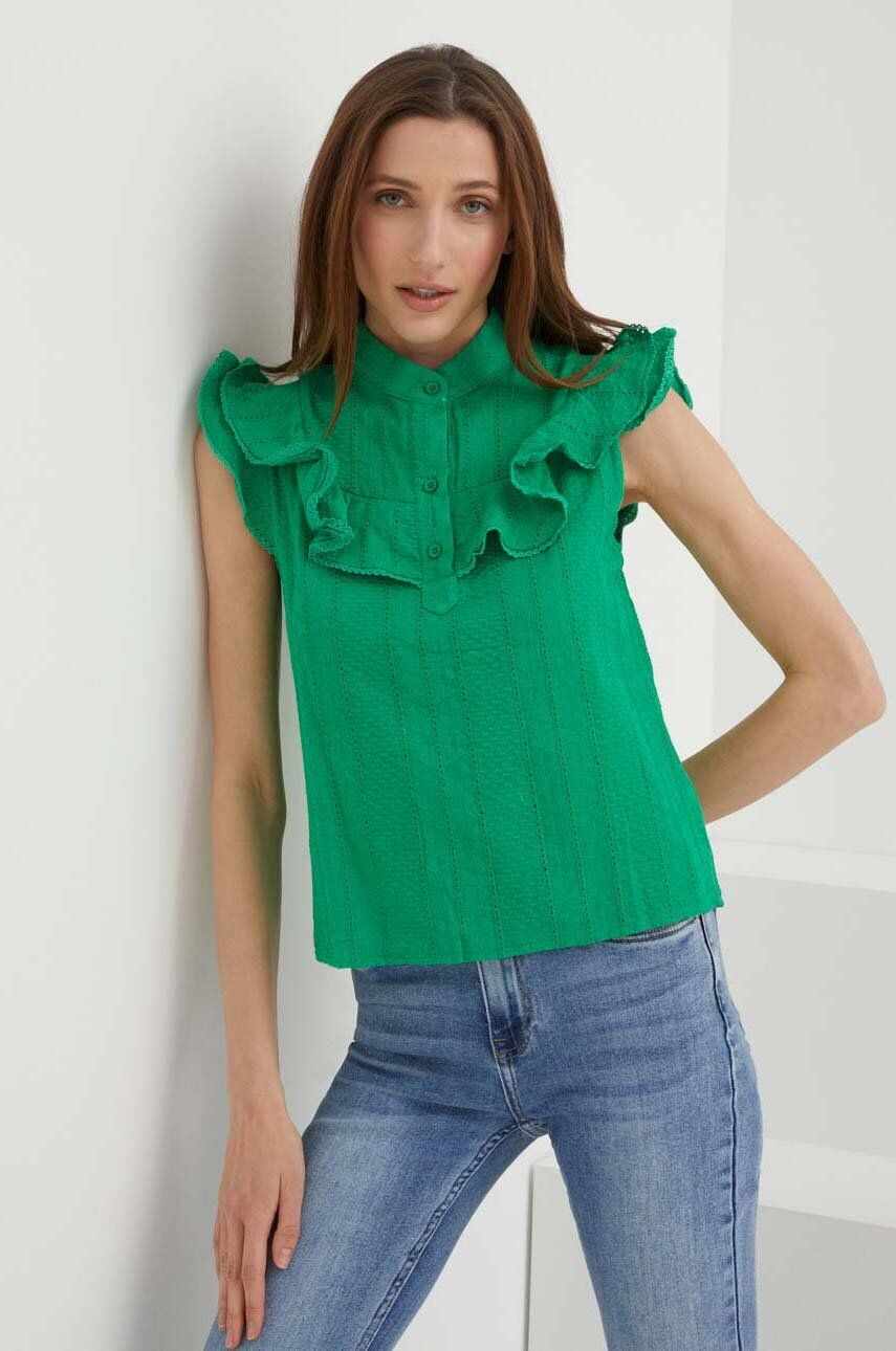Answear Lab bluza din bumbac culoarea verde