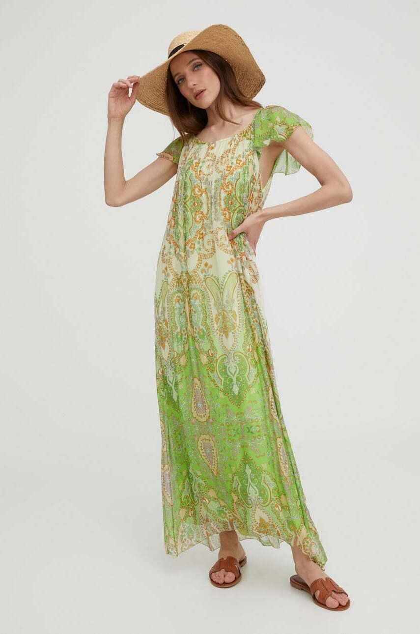 Answear Lab rochie culoarea verde, maxi, oversize