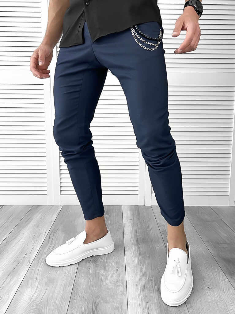 Pantaloni barbati casual albastri TP1450 O5-2.3