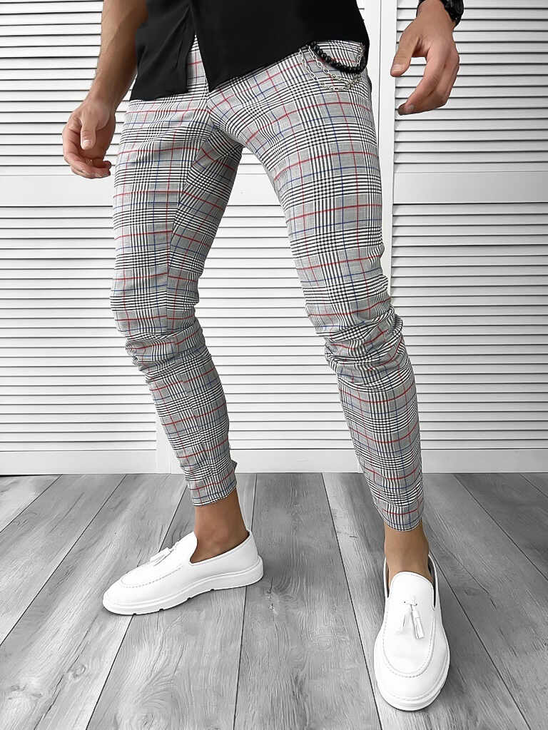 Pantaloni barbati casual in carouri TP1023