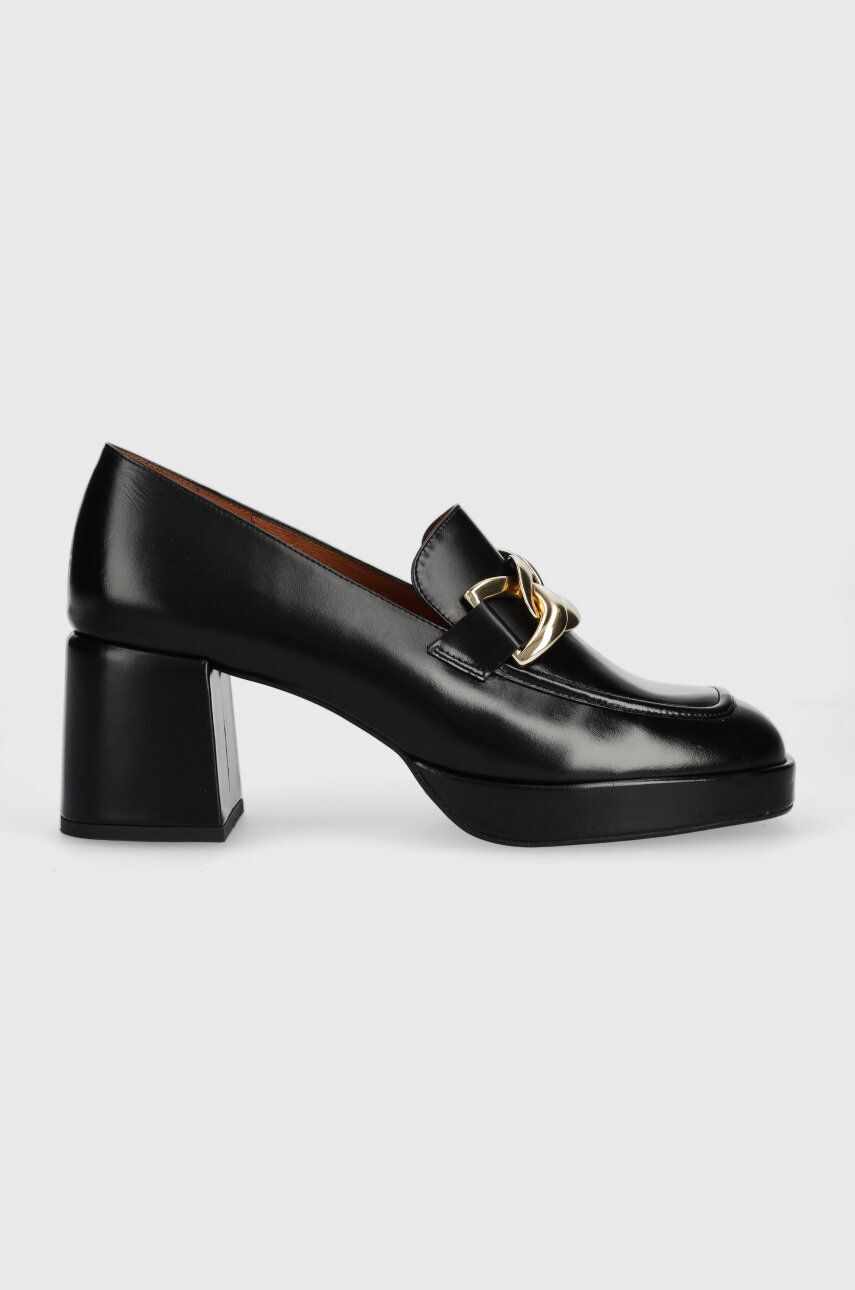 Jonak pantofi de piele VALET CUIR culoarea negru, cu toc drept, 3400142