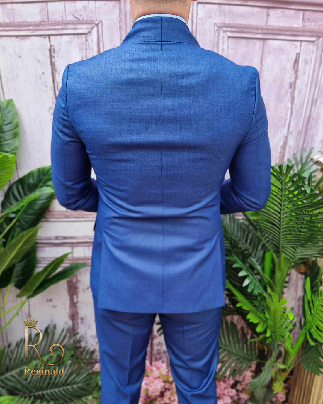 Costum albastru Italian Style, Sacou si Pantalon - C4047