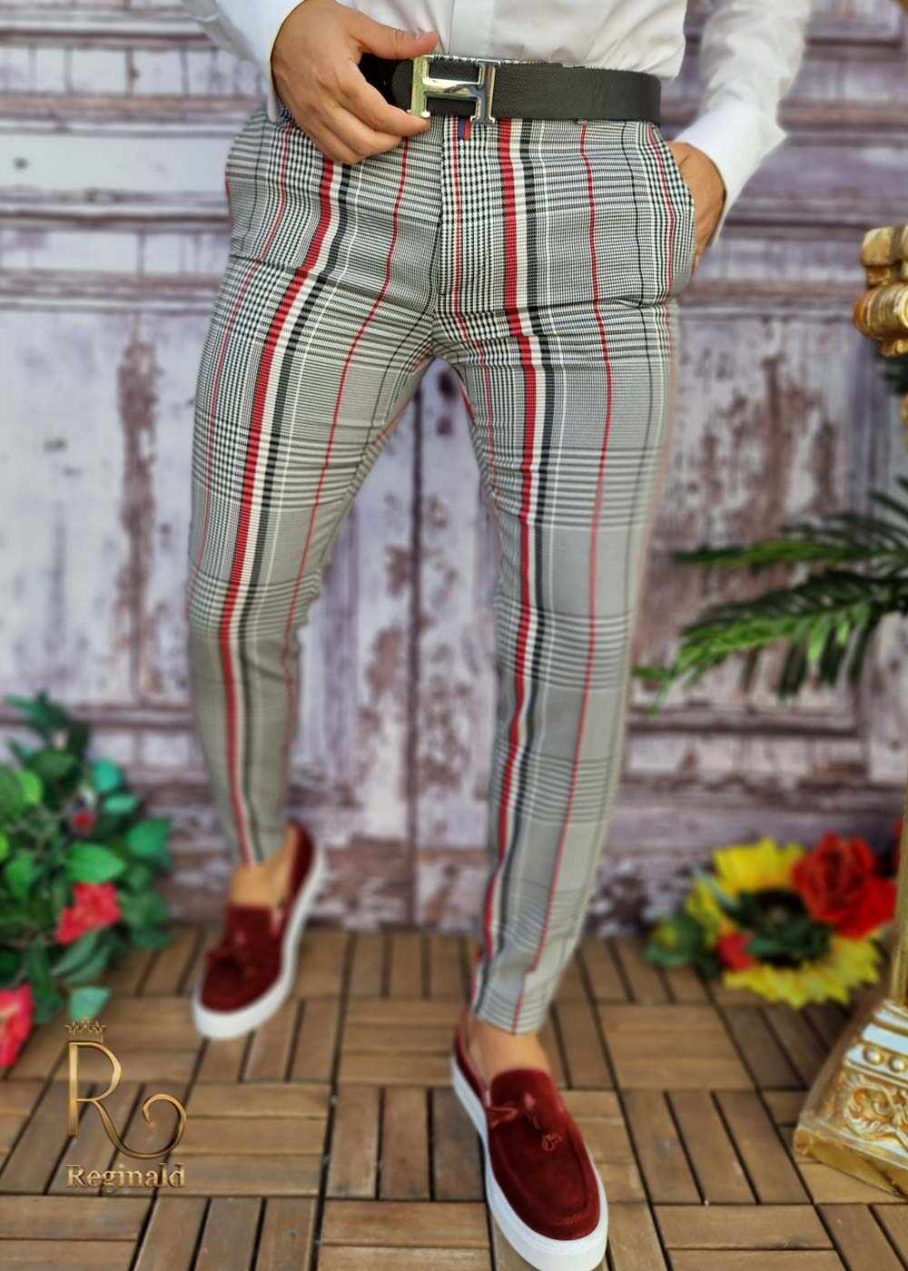 Pantaloni eleganti de barbati, croiala slim-fit - PN580
