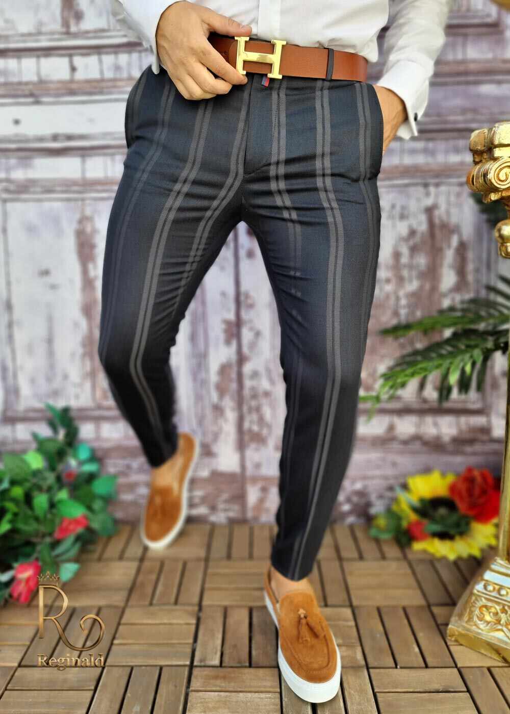 Pantaloni eleganti de barbati, croiala slim-fit - PN592