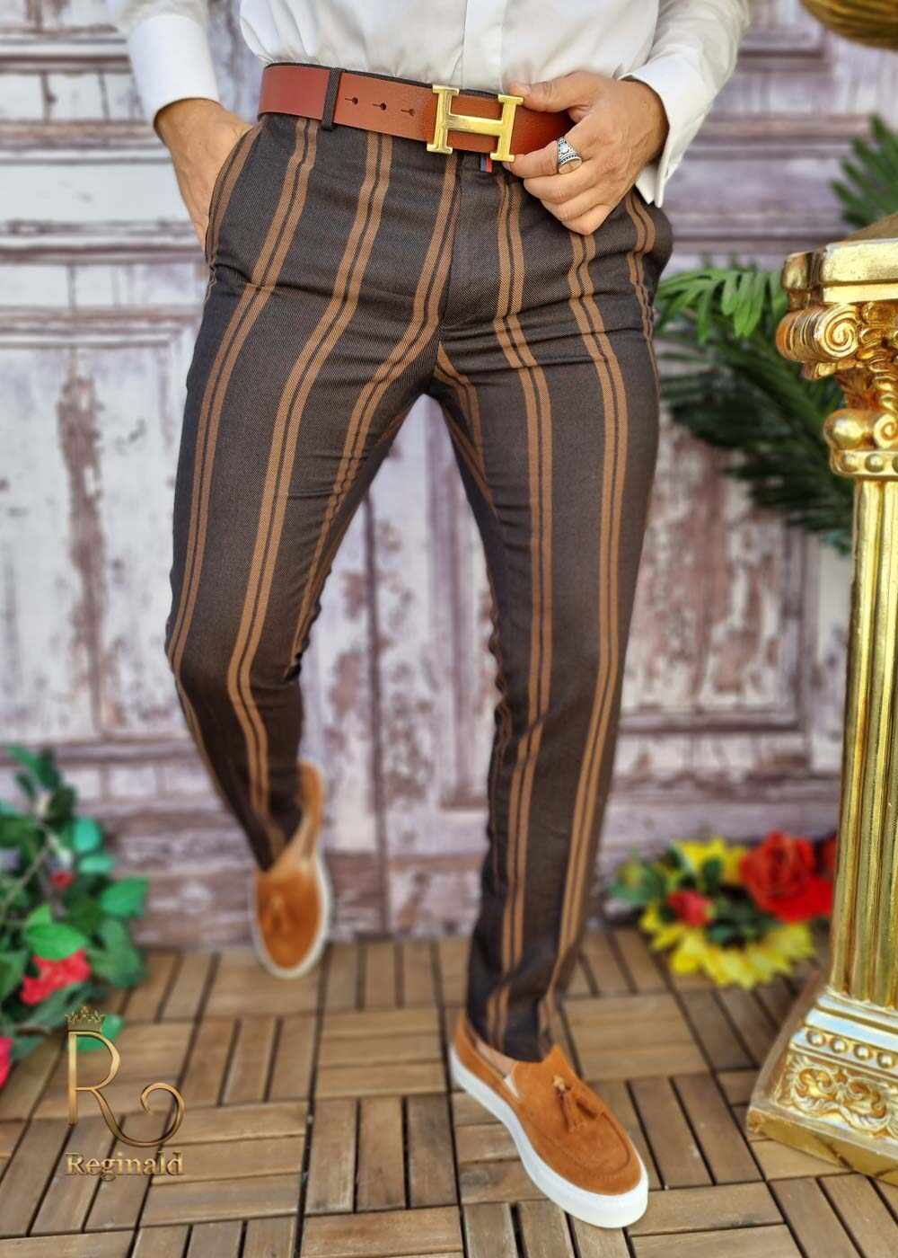 Pantaloni eleganti de barbati, croiala slim-fit - PN623