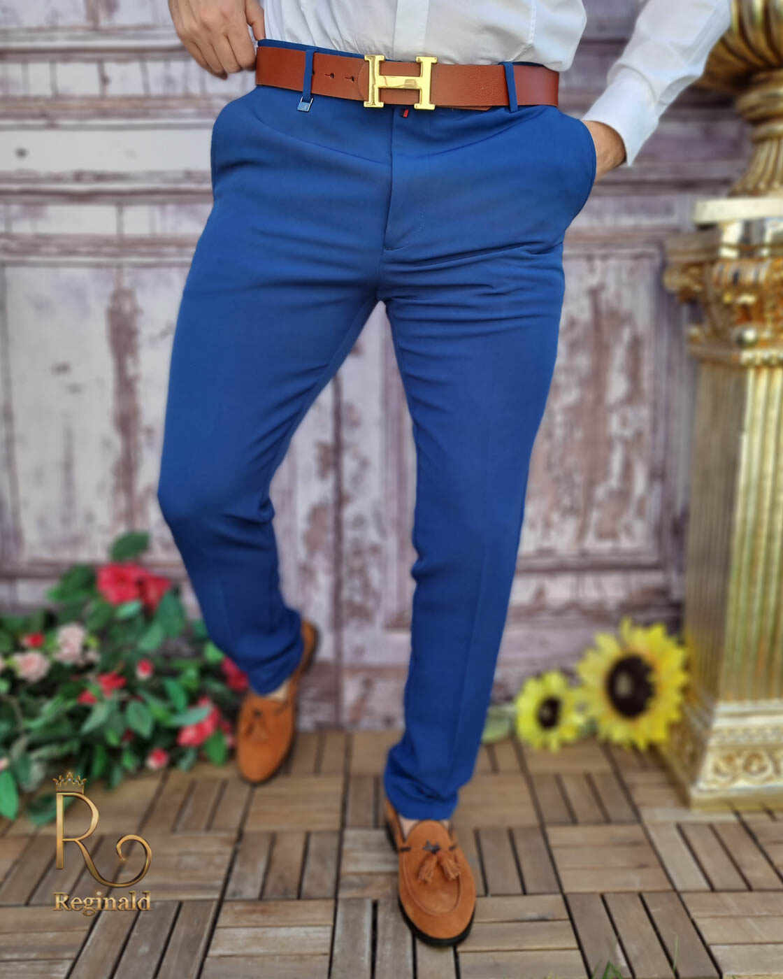 Pantaloni eleganți de bărbați, Slim Fit si Conici - PN644