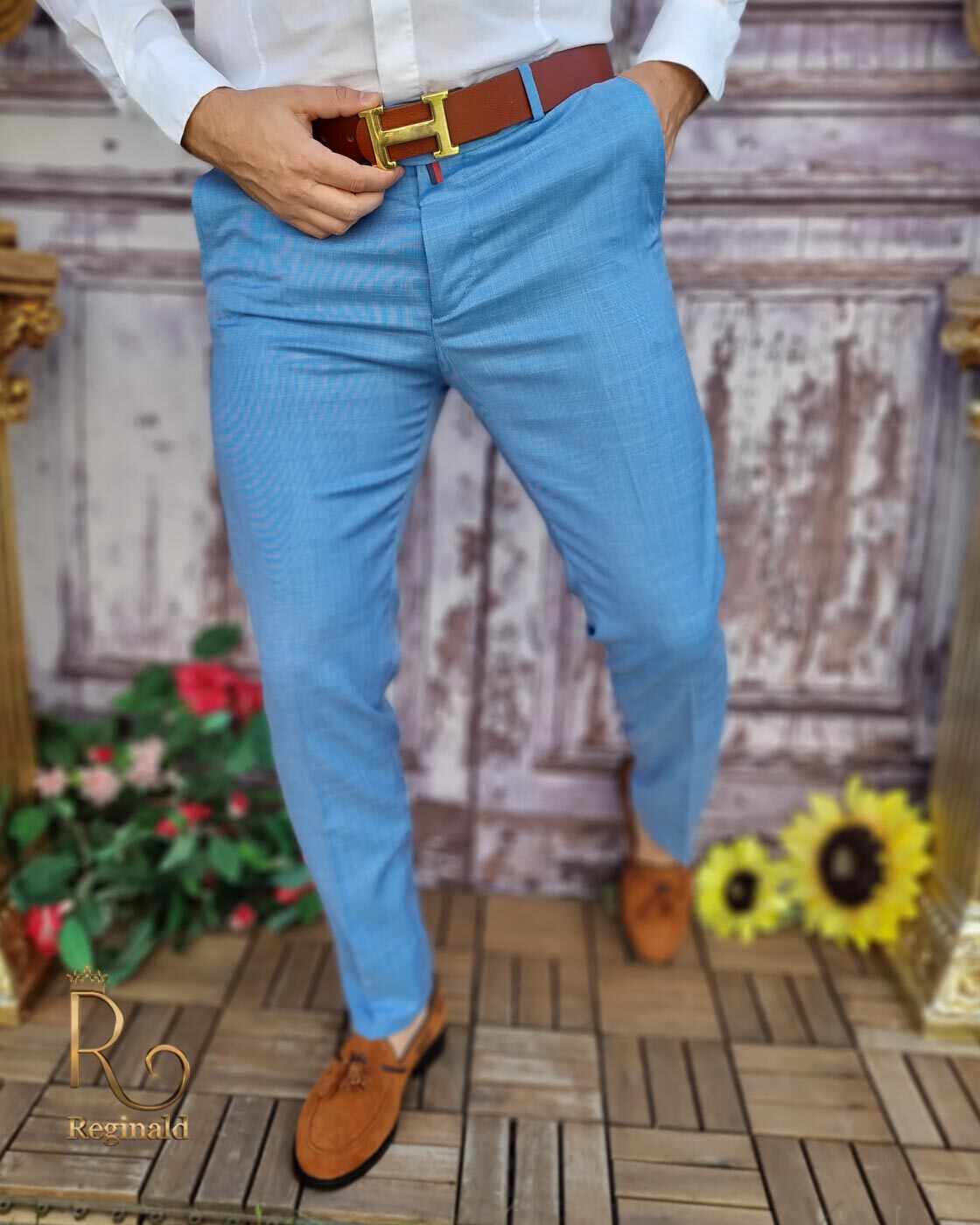 Pantaloni eleganți de bărbați, Slim Fit si Conici - PN649