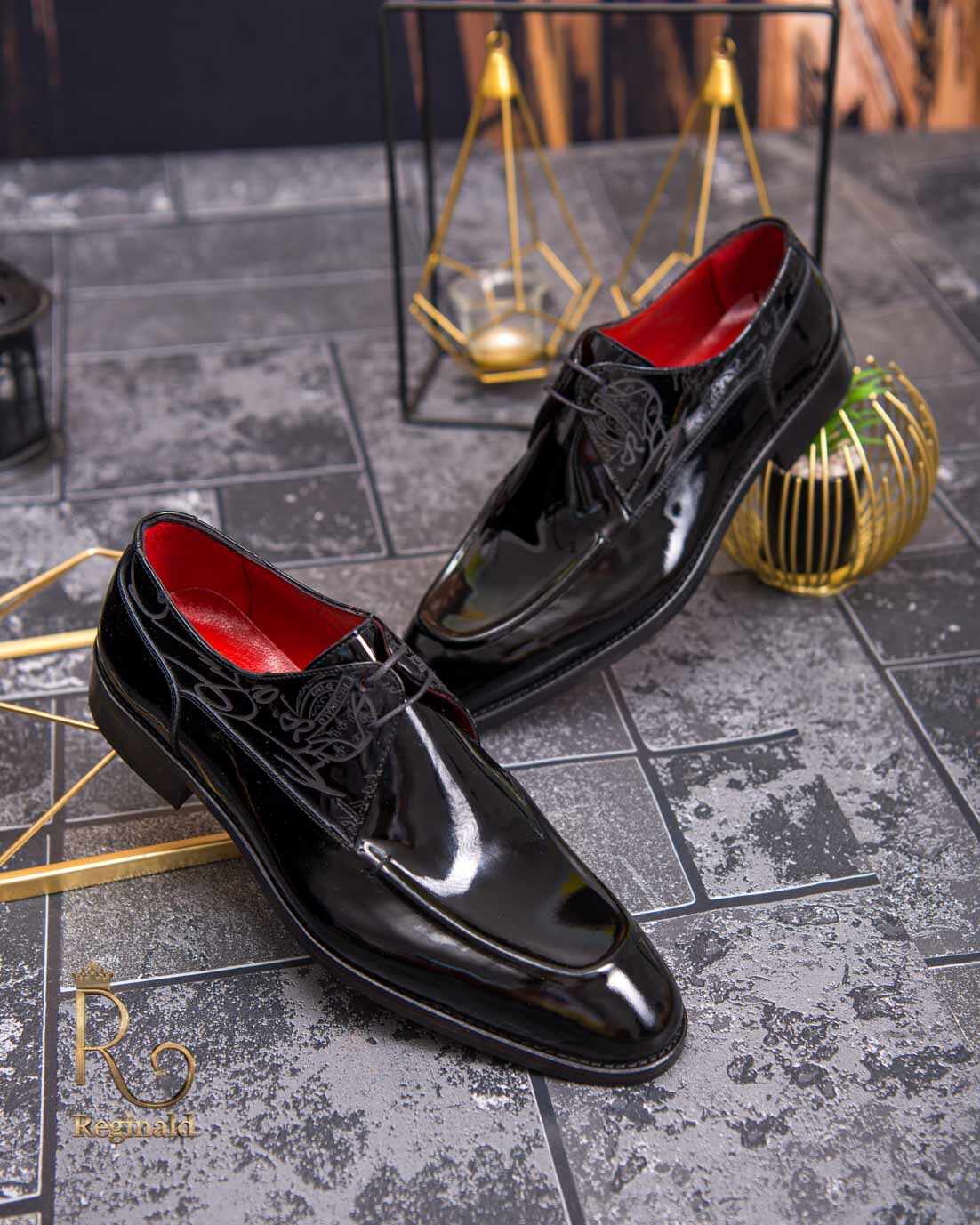 Pantofi eleganți de bărbați din piele naturala, Negru - P1573