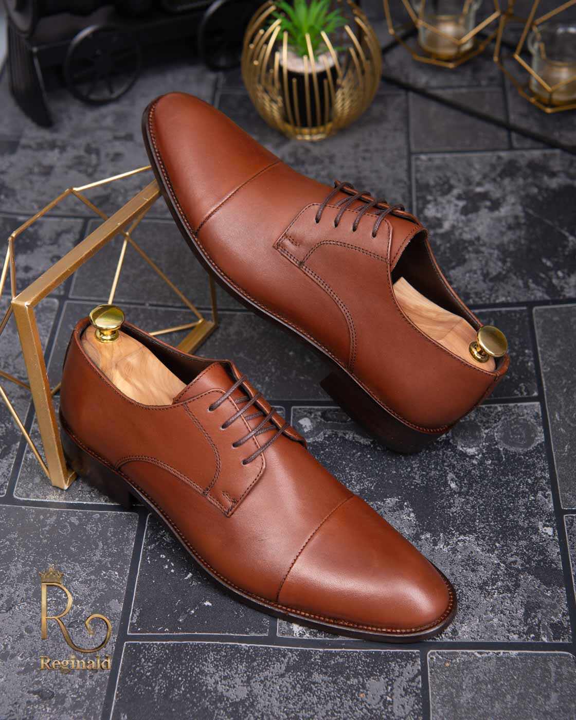 Pantofi de barbati, maro, din piele naturala - P1279