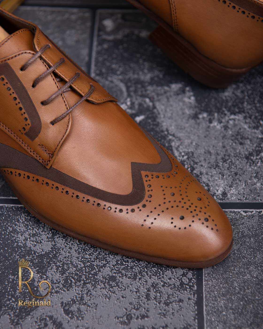 Pantofi de barbati, maro, din piele naturala - P1280