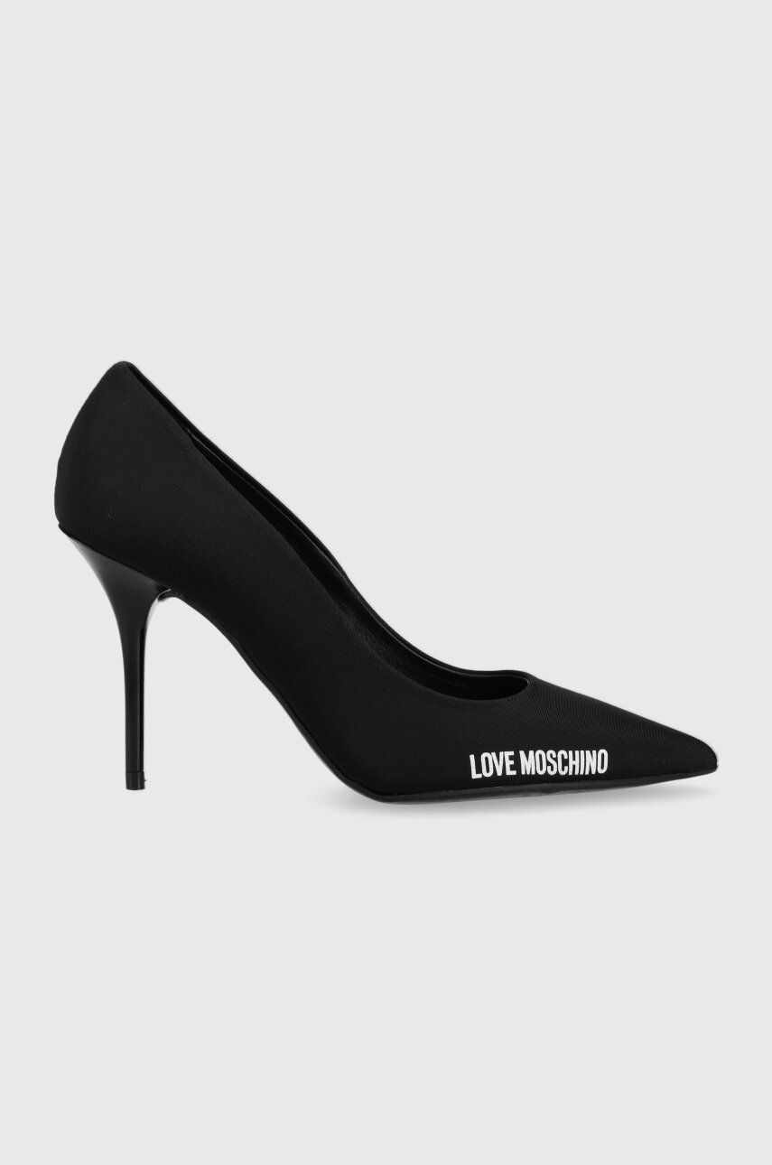 Love Moschino pantofi cu toc culoarea negru, JA10089G1HIM0000