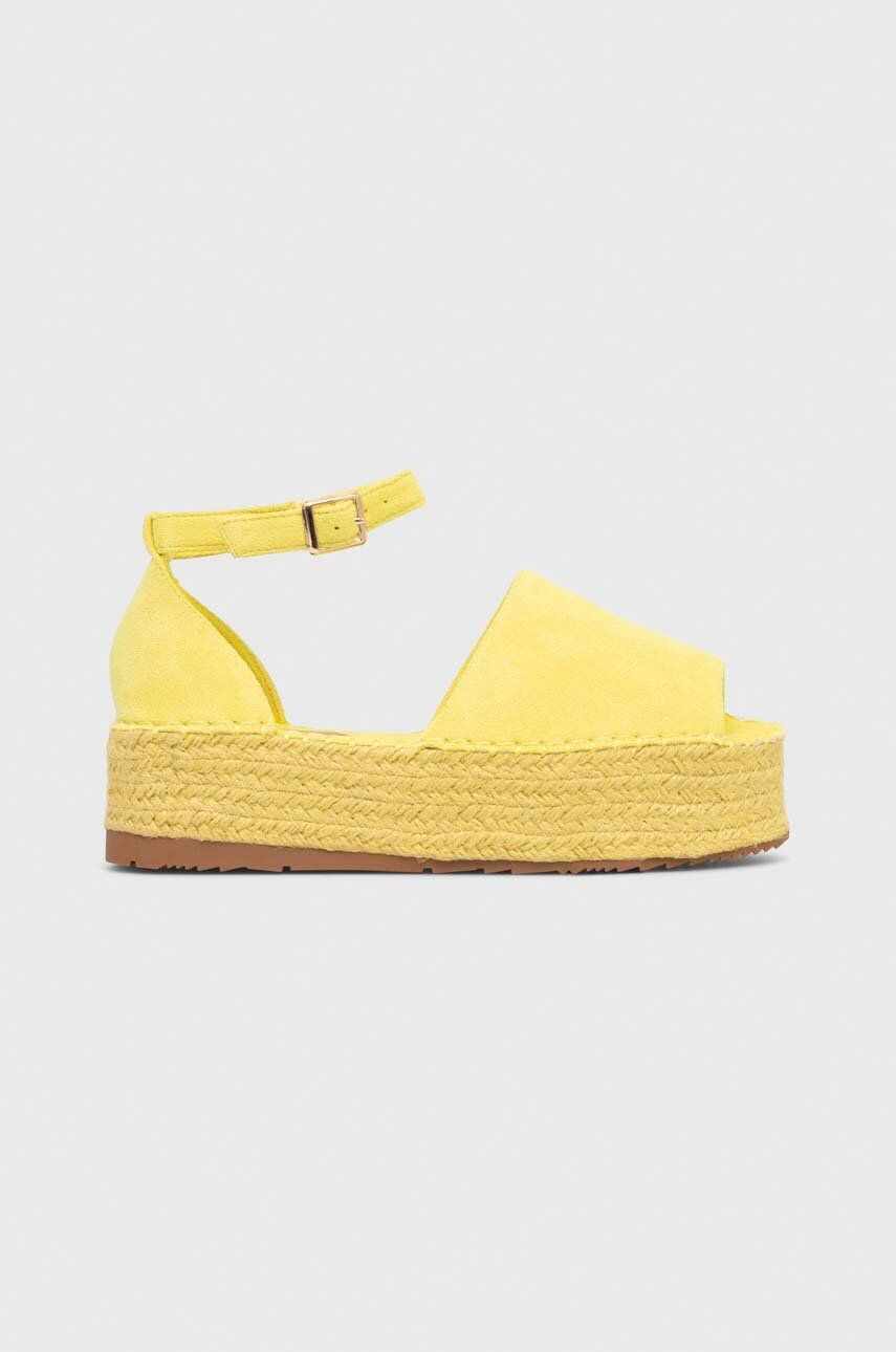 Answear Lab sandale culoarea galben, cu platforma
