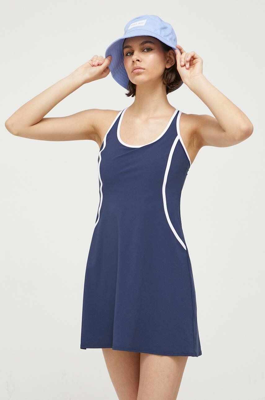 Abercrombie & Fitch rochie culoarea albastru marin, mini, drept