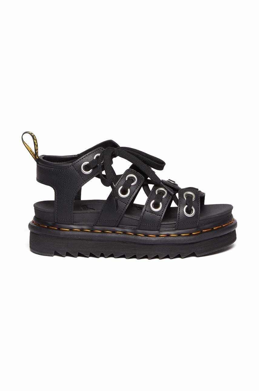Dr. Martens sandale de piele Blaire HDW femei, culoarea negru, cu platforma, DM30701001