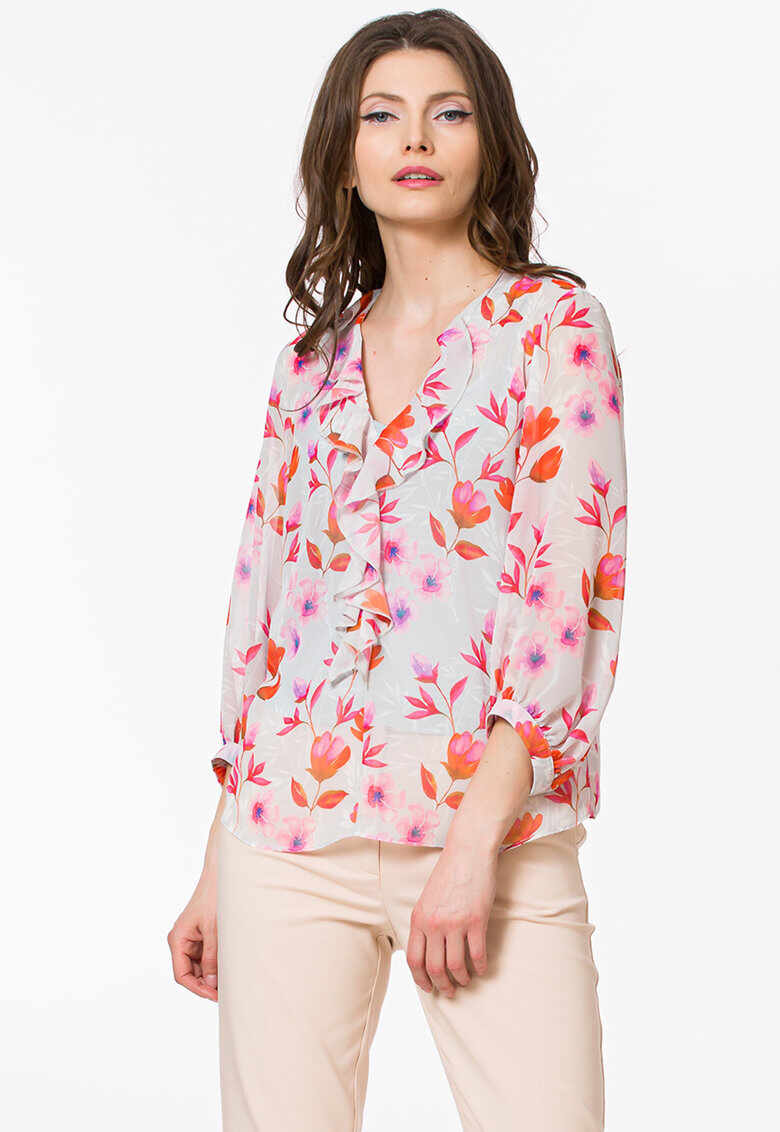 Bluza vaporoasa cu model floral