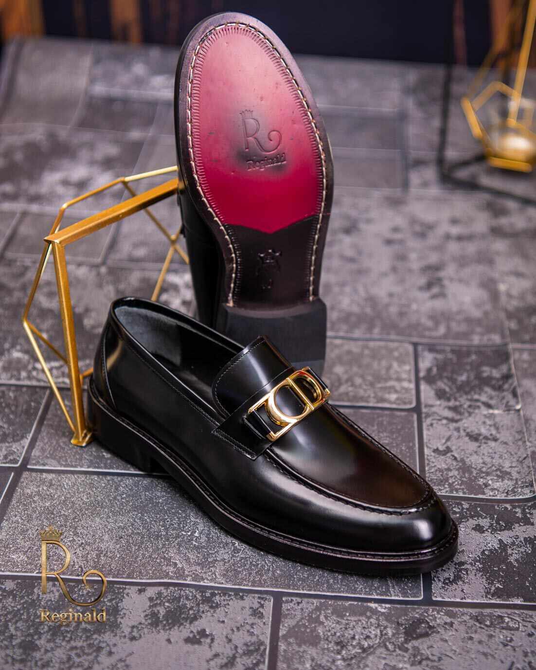 Pantofi Loafers barbatesti, negri piele naturala- P1735