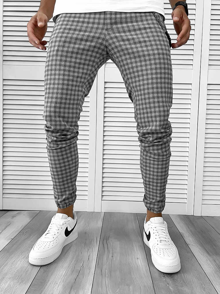 Pantaloni barbati casual in carouri 1033 SD