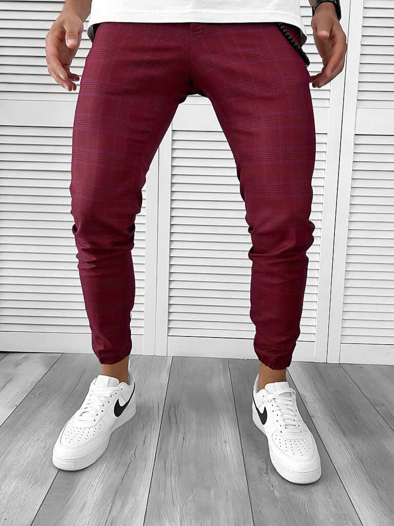 Pantaloni barbati casual in carouri 12127 B5-5.3**
