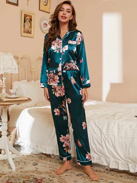 Pijama dama satin Paloma ADCP0165 Adictiv