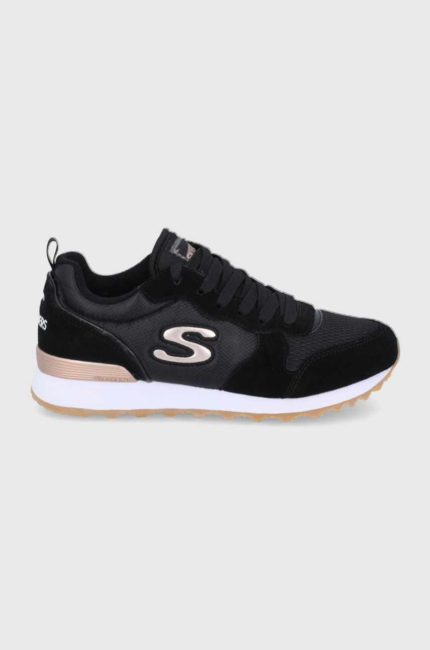 Skechers Pantofi culoarea negru, cu toc plat