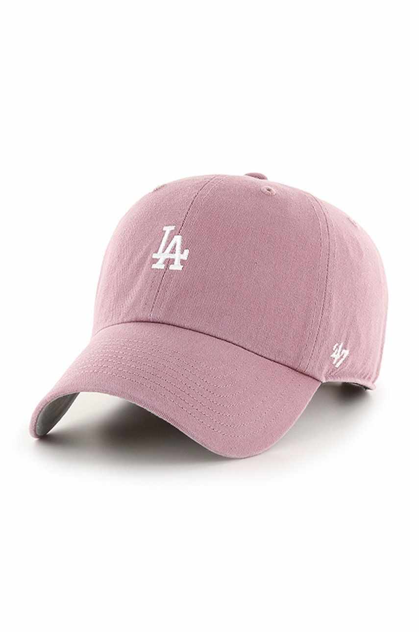47brand șapcă MLB Los Angeles Dodgers culoarea roz, cu imprimeu
