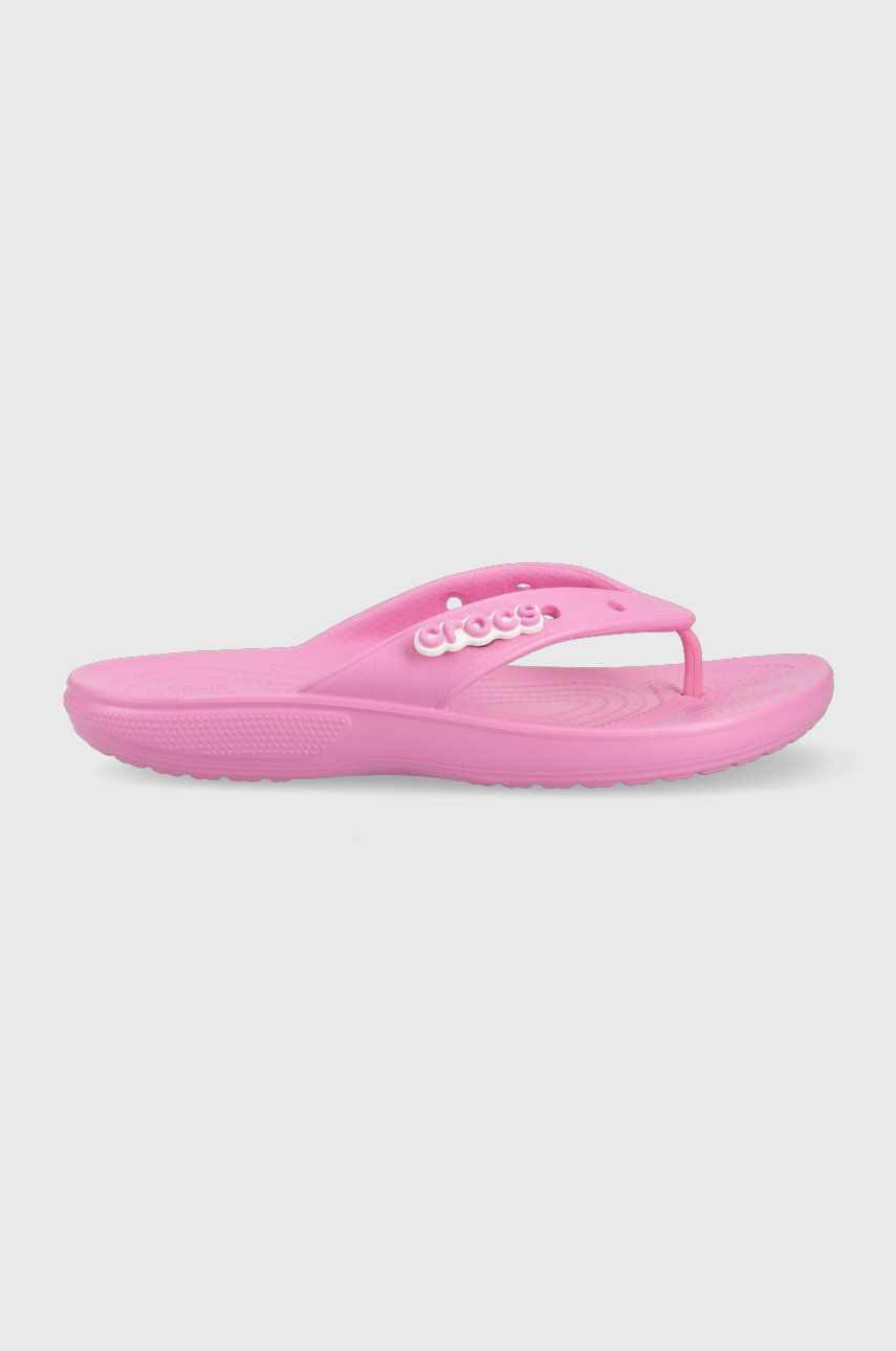 Crocs șlapi CLASSIC 207713 femei, culoarea violet, cu toc plat 207713.6SW-TAFFY.PINK