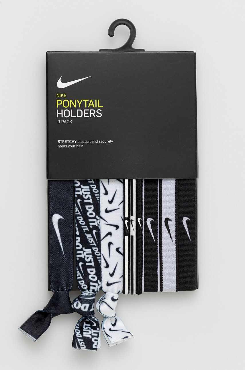 Nike elastice de par (9-pack) culoarea negru
