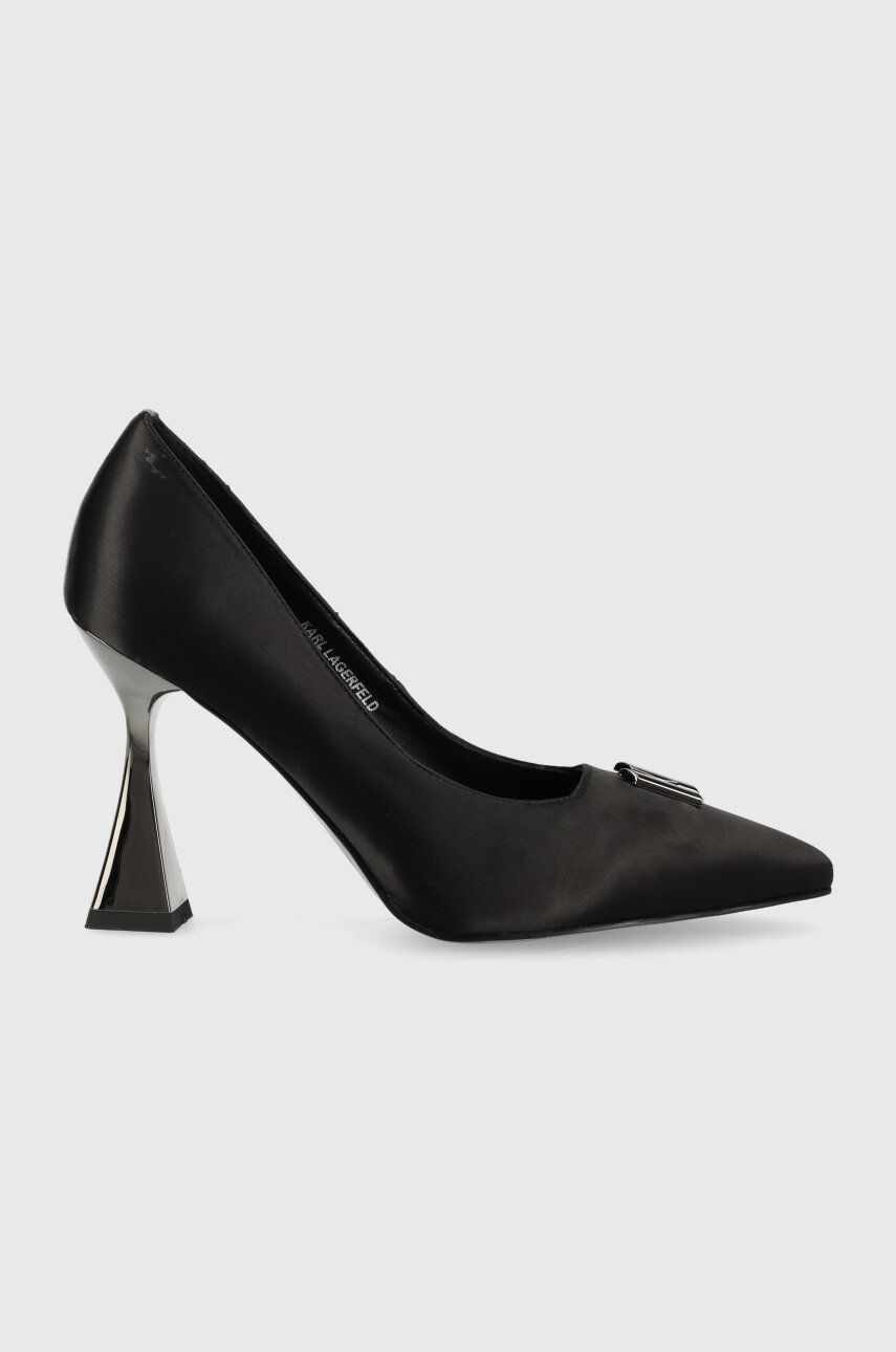 Karl Lagerfeld pantofi cu toc DEBUT culoarea negru KL32013